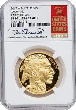 2017-W G$50 Buffalo First Strike NGC PF70