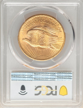 1908 $20 NO MOTTO CAC Saint-Gaudens Double Eagle PCGS MS65+