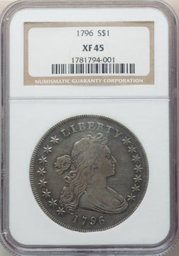 1796 S$1 Small Date Small Letters Early Dollar NGC XF45