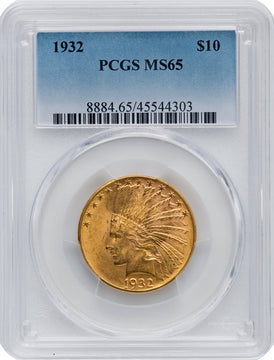 1932 $10 Indian Eagle PCGS MS65