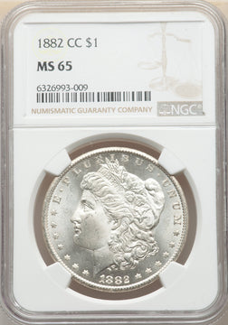 1882-CC $1 Morgan Dollar NGC MS65