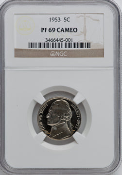 1953 5C CA Proof Jefferson Nickel NGC PR69
