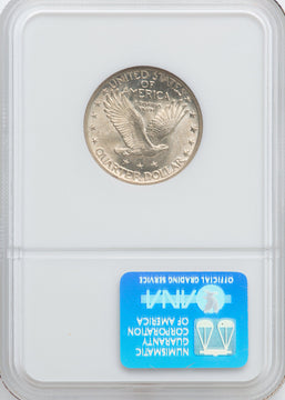 1920 25C FH Standing Liberty Quarter NGC MS65