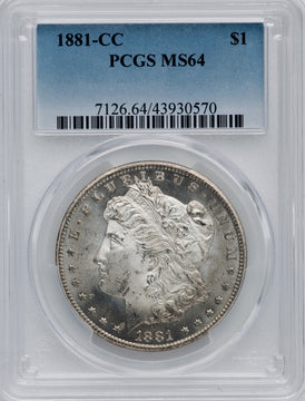 1881-CC $1 Morgan Dollar PCGS MS64