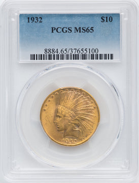 1932 $10 Indian Eagle PCGS MS65