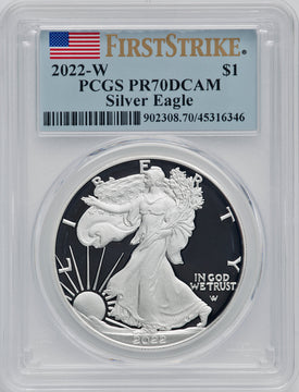 2022-W S$1 Silver Eagle FS PRDC PCGS PR70