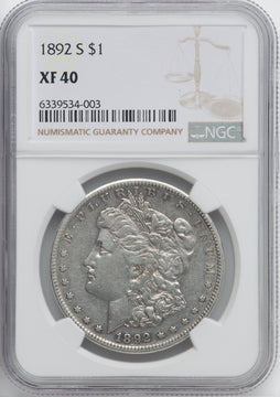 1892-S $1 Morgan Dollar NGC XF40