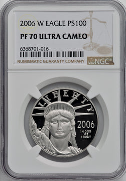 2006-W $100 One-Ounce Platinum Eagle Statue of Liberty NGC PF70