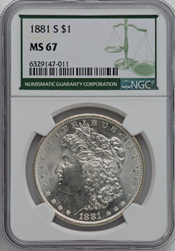 1881-S $1 Morgan Dollar NGC MS67