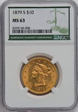 1879-S $10 Liberty Eagle NGC MS63