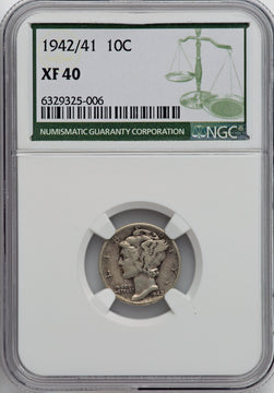 1942/1 10C FS-101 Mercury Dime NGC XF40