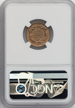 1857 1C Green Label Flying Eagle Cent NGC MS65