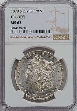1879-S $1 Reverse of 1878 Morgan Dollar NGC MS63
