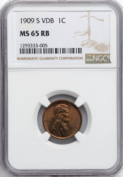 1909-S 1C VDB RB Lincoln Cent NGC MS65