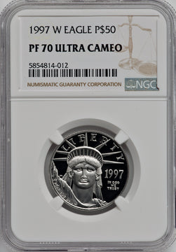 1997-W $50 Half-Ounce Platinum Eagle NGC PF70