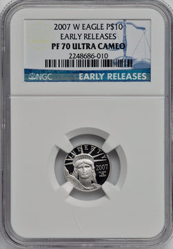 2007-W $10 Tenth-Ounce Platinum Eagle First Strike NGC PF70