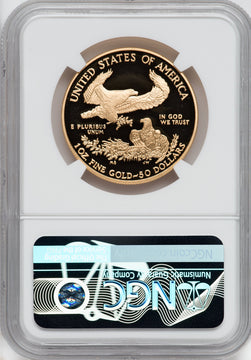 2008-W $50 One-Ounce Gold Eagle NGC PF70 Mike Castle Signed