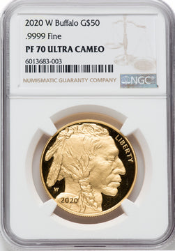 2020-W G$50 Gold Buffalo DCAM NGC PF70