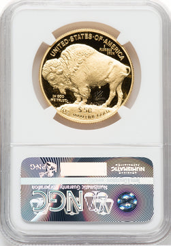 2016-W $50 One-Ounce Gold Buffalo Tenth Anniversary First Strike NGC PF70
