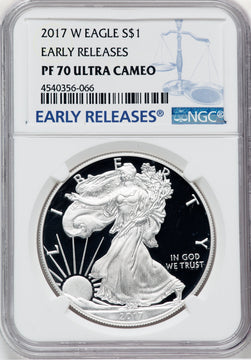 2017-W $1 American Silver Eagle First Strike NGC PF70