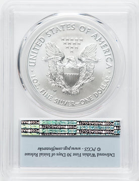 2018-W S$1 Silver Eagle Burnished First Strike SP PCGS MS70