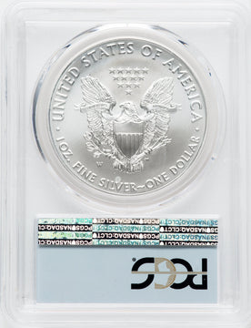 2018-W S$1 Silver Eagle Burnished First Day of Issue SP PCGS MS70