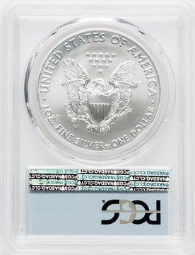 2018-W S$1 Silver Eagle Burnished First Day of Issue SP PCGS MS70