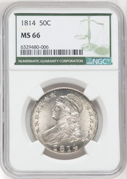1814 50C Bust Half Dollar NGC MS66