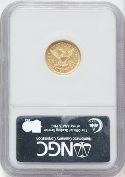 1871 $2.50 Liberty Quarter Eagle NGC AU58