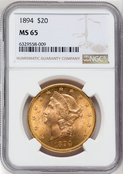 1894 $20 Liberty Double Eagle NGC MS65