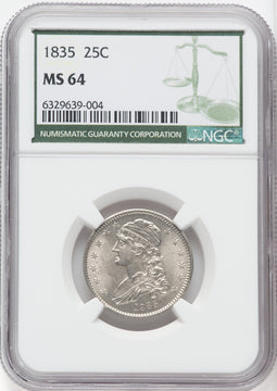 1835 25C Bust Quarter NGC MS64