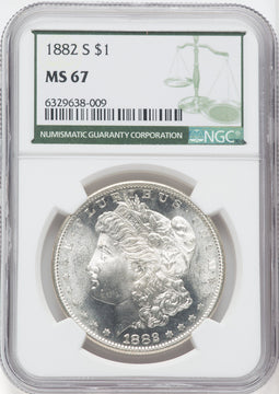 1882-S $1 Morgan Dollar NGC MS67