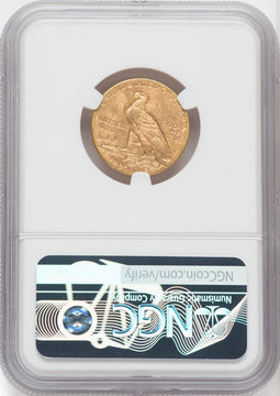1909-D $5 Green Label Indian Half Eagle NGC MS64