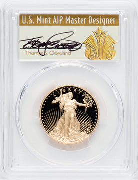 2021-W G$25 Half Ounce Gold Eagle Type Two Advanced Release Cleveland Art Deco PCGS PR70
