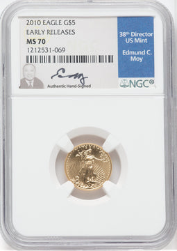2010 $5 Tenth-Ounce Gold Eagle First Strike NGC MS70