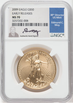 2009 $50 One-Ounce Gold Eagle First Strike NGC MS70