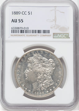1889-CC $1 Morgan Dollar NGC AU55