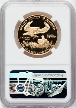 1987-W $50 One-Ounce Gold Eagle NGC PF70