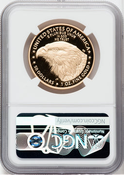 2022-W G$50 One Ounce Gold Eagle First Day of Issue NGC PF70