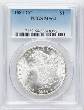 1884-CC $1 Morgan Dollar PCGS MS64