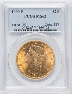 1900-S $20 Liberty Double Eagle PCGS MS63