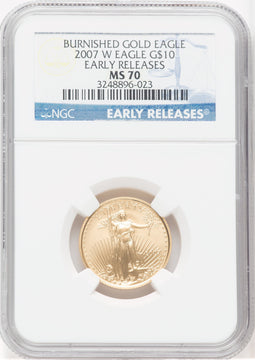 2007-W $10 Quarter-Ounce Gold Eagle NGC MS70