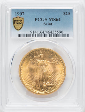 1907 $20 Saint Saint-Gaudens Double Eagle PCGS MS64