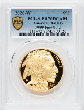 2020-W G$50 Gold Buffalo DCAM PCGS PR70