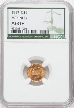 1917 G$1 McKinley NGC Plus Commemorative Gold NGC MS67+