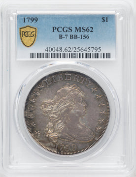 1799 $1 B-7 BB-156 Early Dollar PCGS MS62