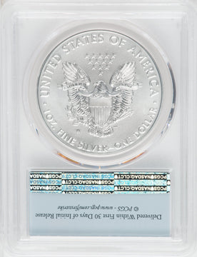 2018-W S$1 Silver Eagle Burnished First Strike SP PCGS MS70