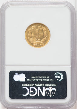 1856 $3 Three Dollar Gold Pieces NGC AU55
