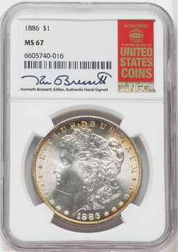 1886 $1 Morgan Dollar NGC MS67