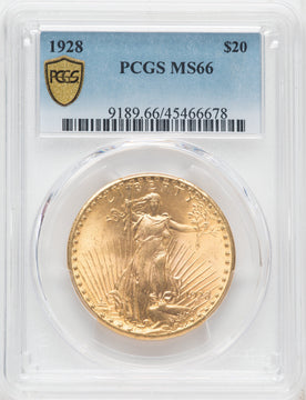 1928 $20 Saint-Gaudens Double Eagle PCGS MS66 1928 $20 Saint-Gaudens Double Eagle PCGS MS66